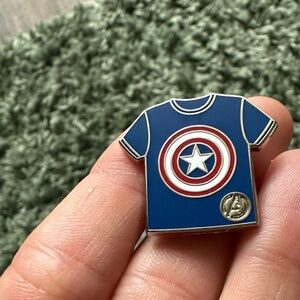 Authentic Disney 2024 Marvel Character T Shirt Pin - Captain America